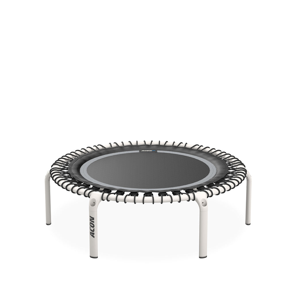 Trampoline rond blanc ACON FIT 1,12m avec base blanche
