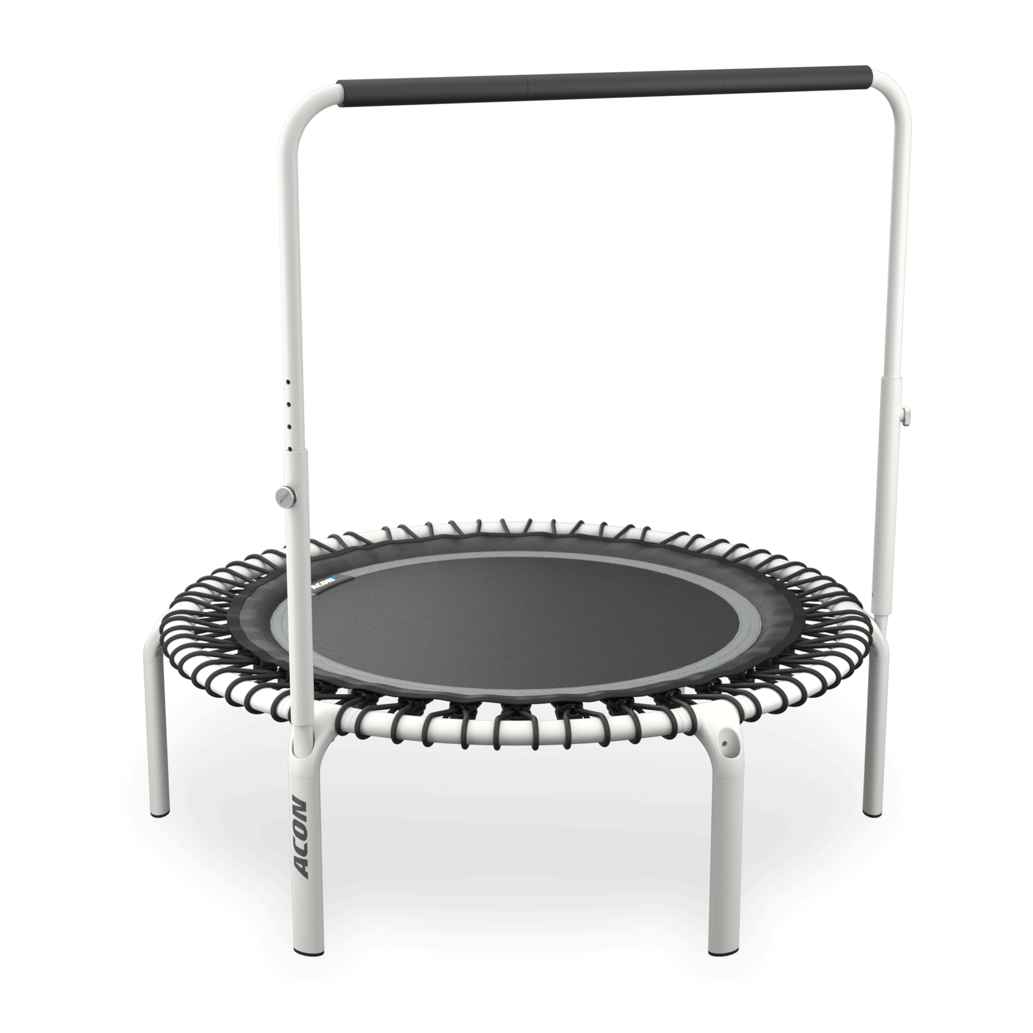 Trampoline de fitness rond ACON Fit 1,12 m avec poignée Balance, blanc.