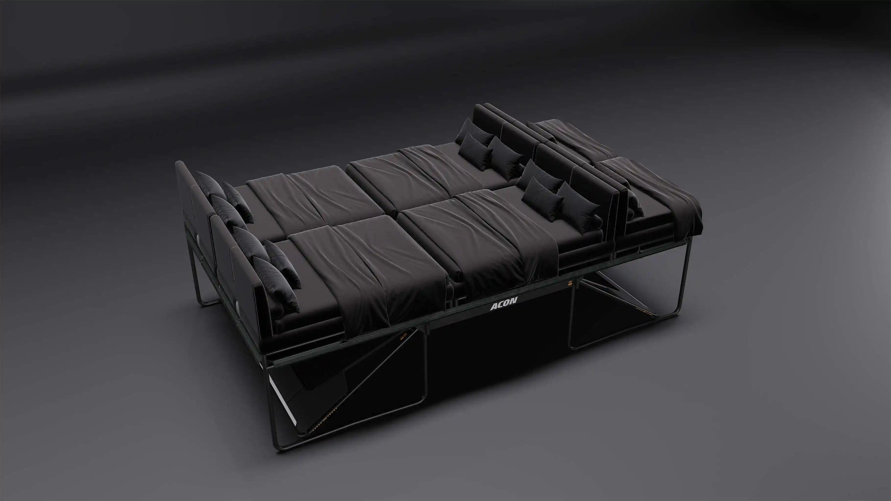 Acon X Trampoline a la taille de plusieurs lits king size.
