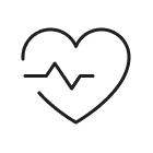 Heart rate icon.