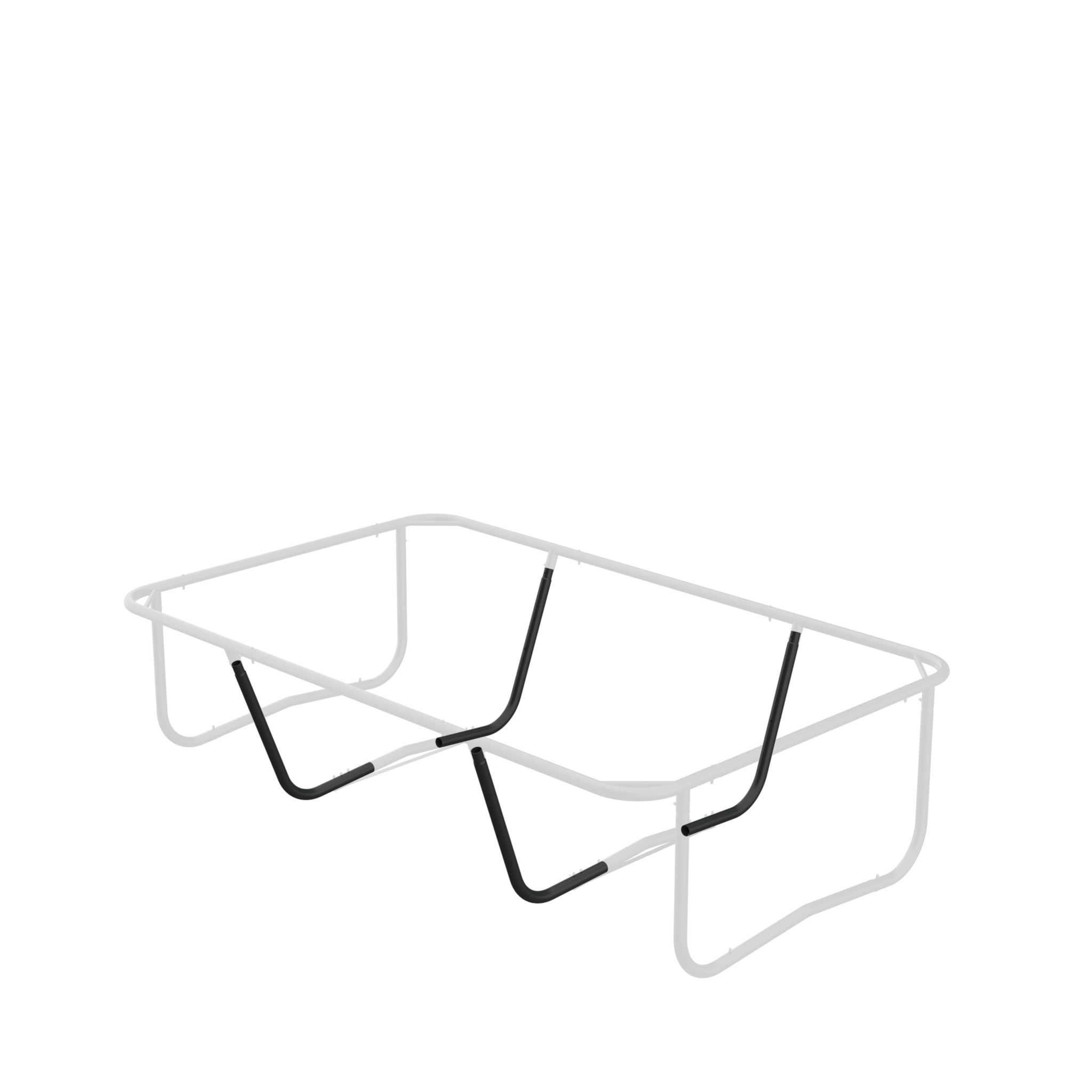Photo qui met en évidence les tubes en L pour les jambes intermédiaires du trampoline ACON 13 HD.