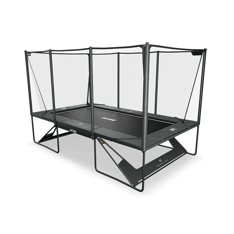 Acon X Trampoline avec filet de sécurité.