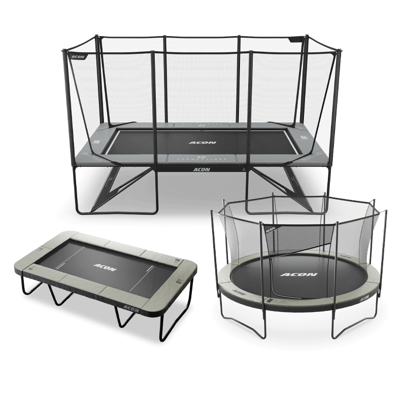 Modèles de trampolines Acon X, HD et Air.