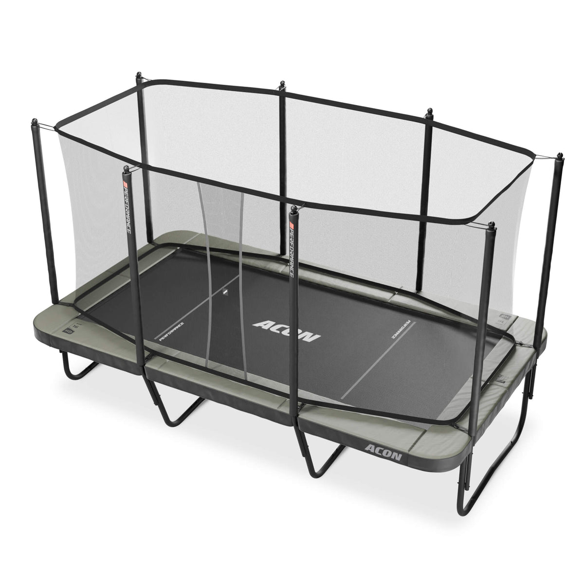 Trampoline ACON 16 HD PRO avec filet de sécurité, échelle et ressorts Performance.