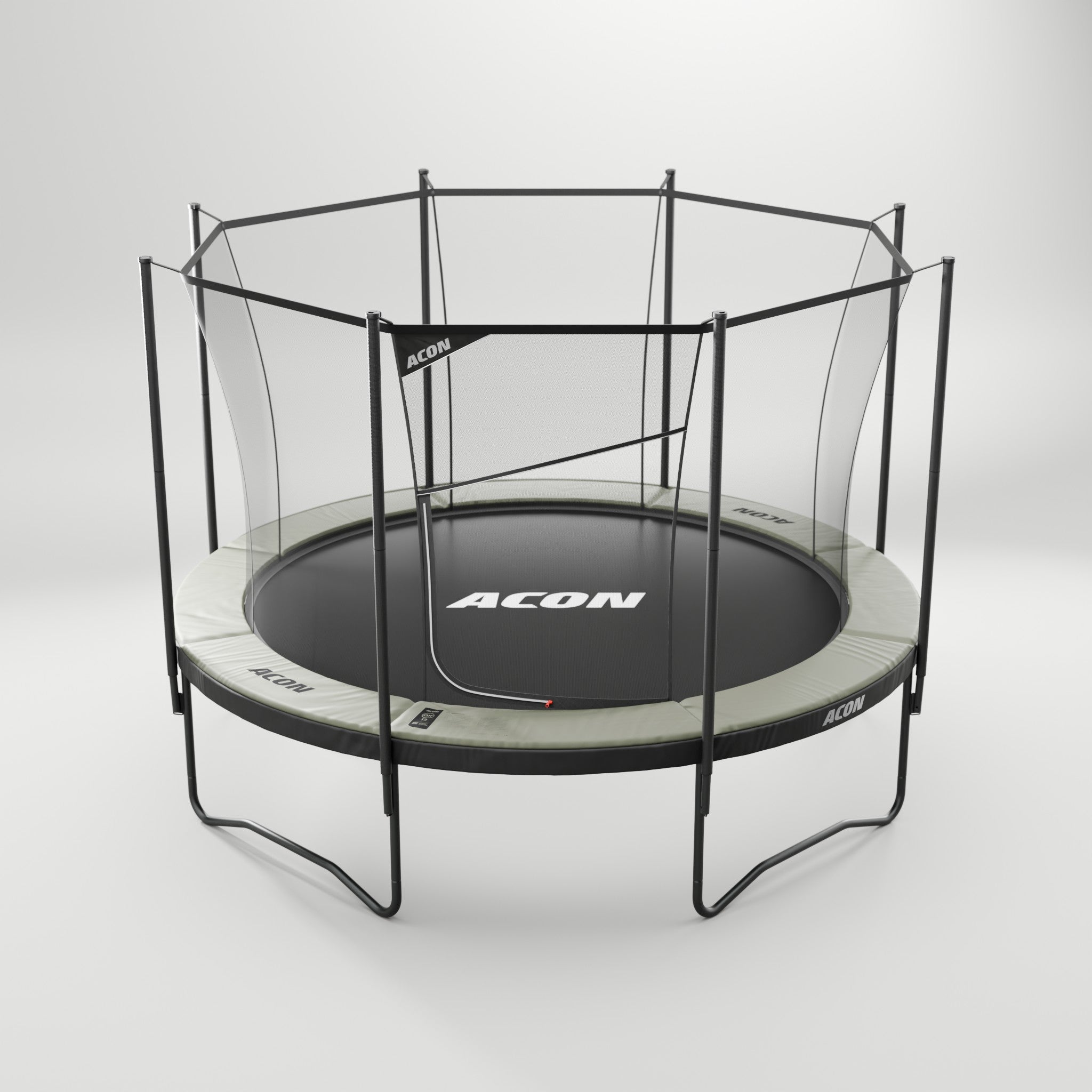 ACON Air 3,7 m Trampoline rond avec filet de sécurité et échelle (1)