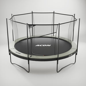 ACON Air 4,3 m Trampoline rond avec filet de sécurité et échelle