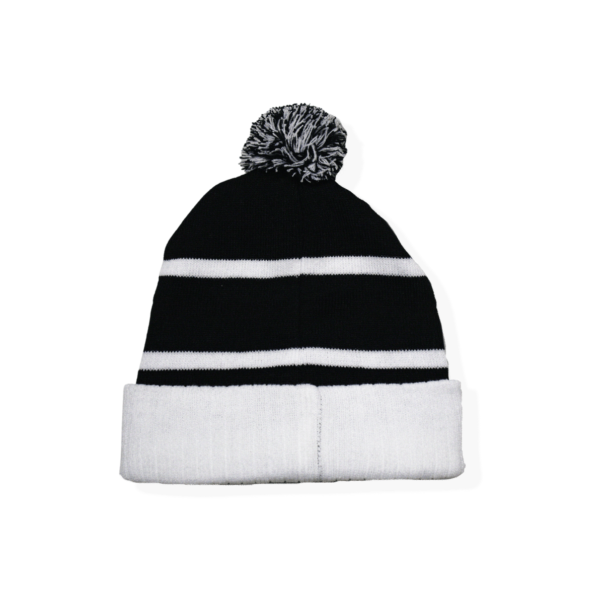 Image du bonnet Acon noir/blanc vu de dos.