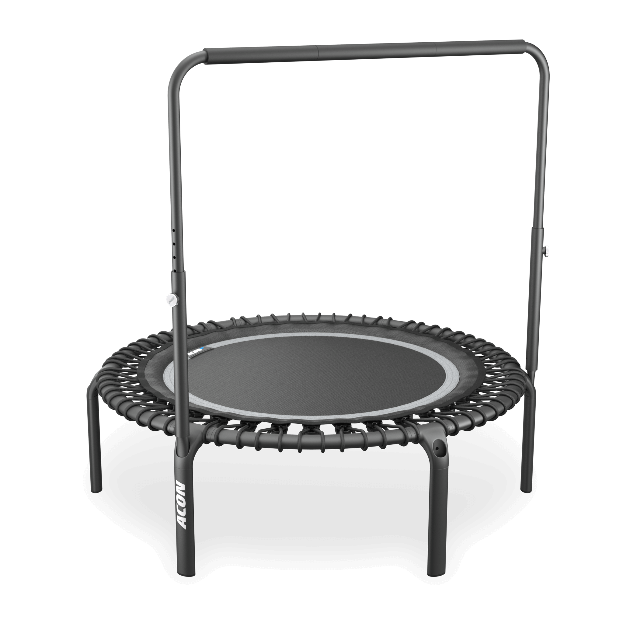 Trampoline de fitness rond ACON Fit 1,12 m avec poignée Balance, noir.