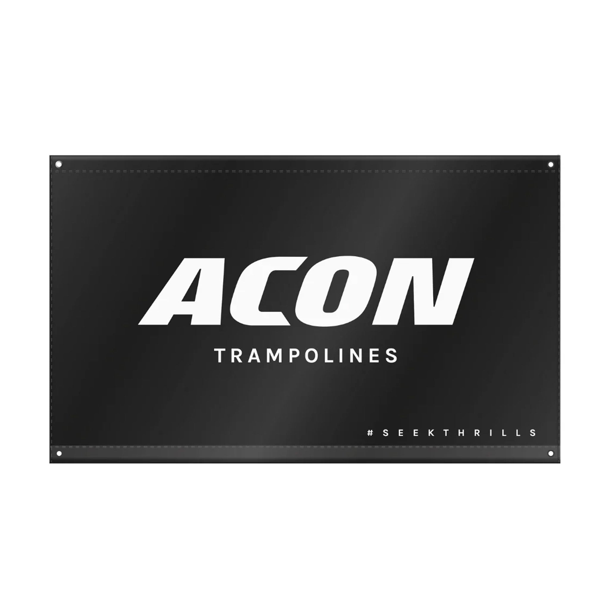 Drapeau ACON noir sur fond blanc.