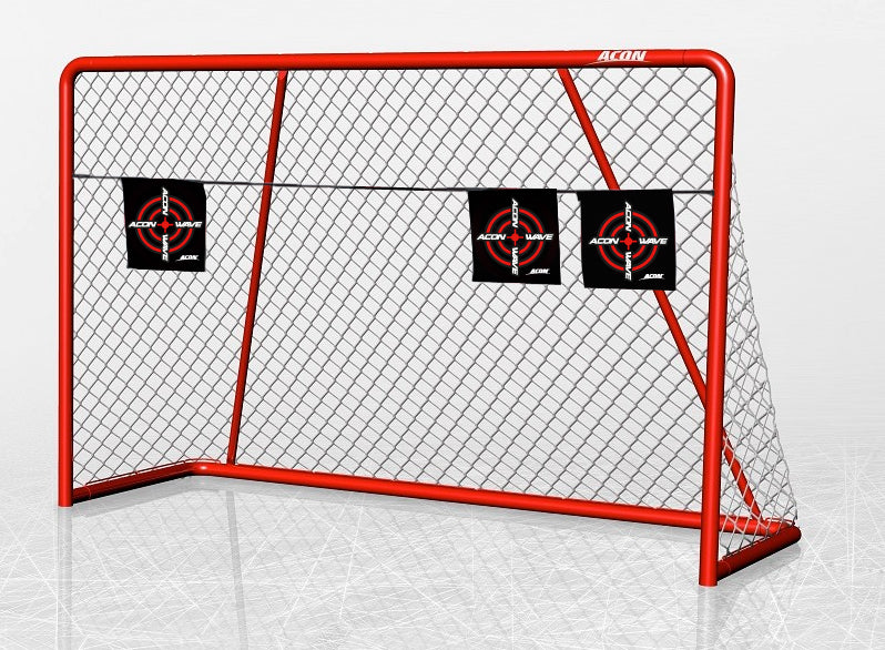 ACON Wave Cibles de Hockey installé sur un Wave cage