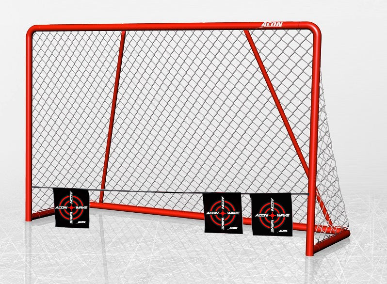ACON Wave Cibles de Hockey installé sur un Wave Cage