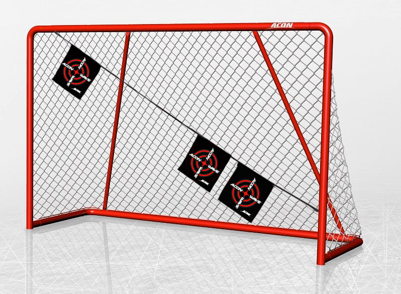 ACON Wave Cibles de Hockey installé sur un Wave Cage