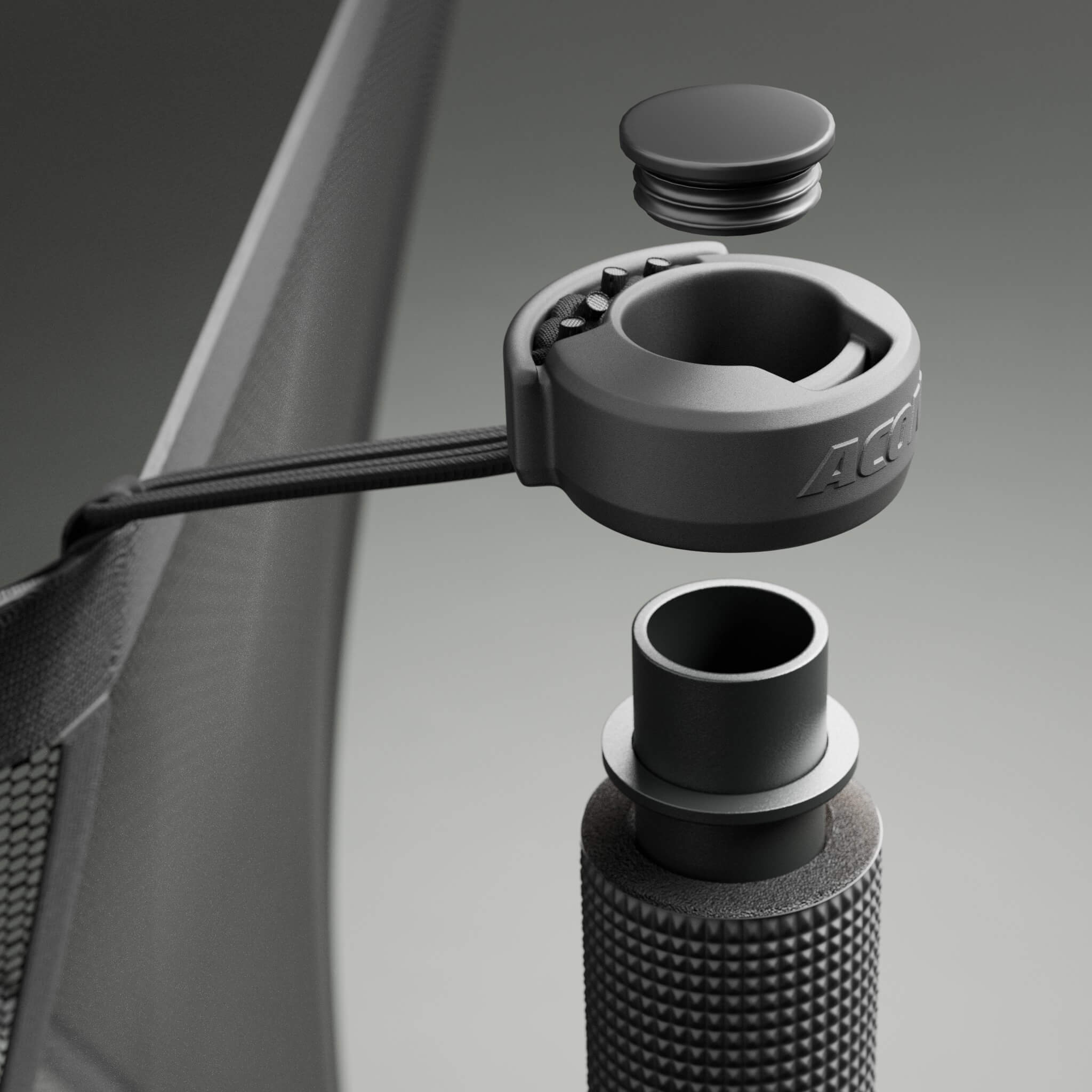 ACON Air 4,6 m Trampoline rond avec filet de sécurité et échelle (5)