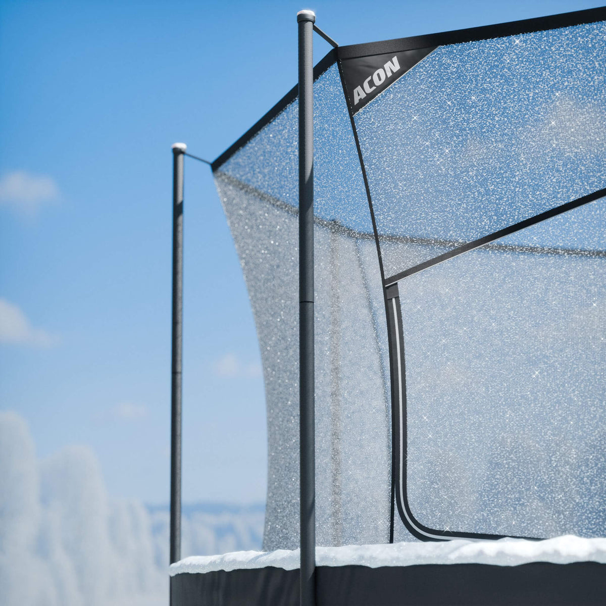 ACON Air 4,6 m Trampoline rond avec filet de sécurité et échelle (6)