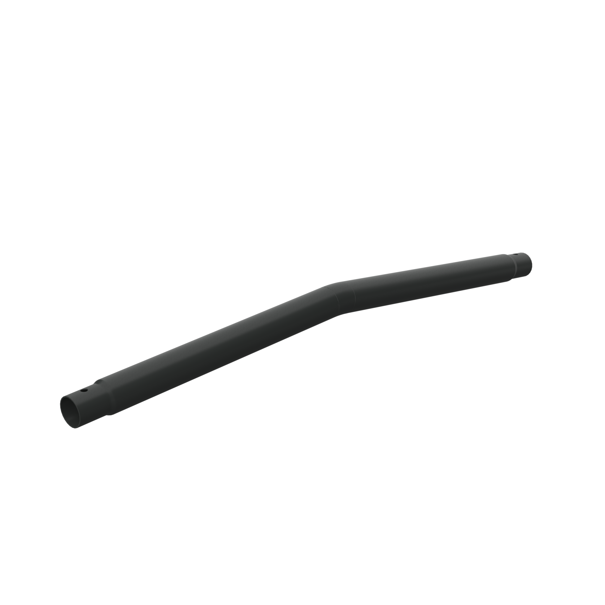 Tube de connexion pour le pied d'extrémité du trampoline rectangulaire sur fond blanc