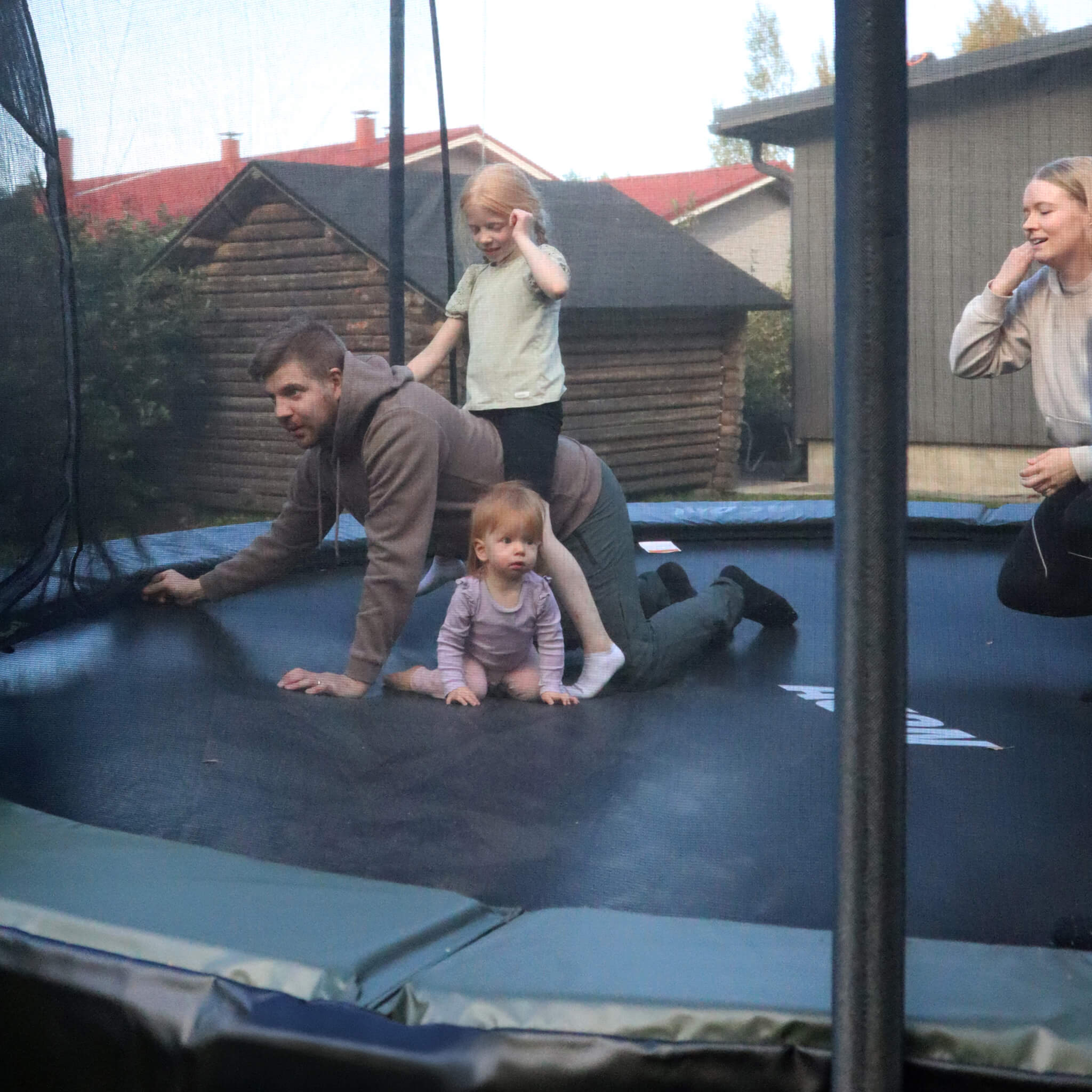ACON Air 3,7 m Trampoline rond avec filet de sécurité et échelle (2)