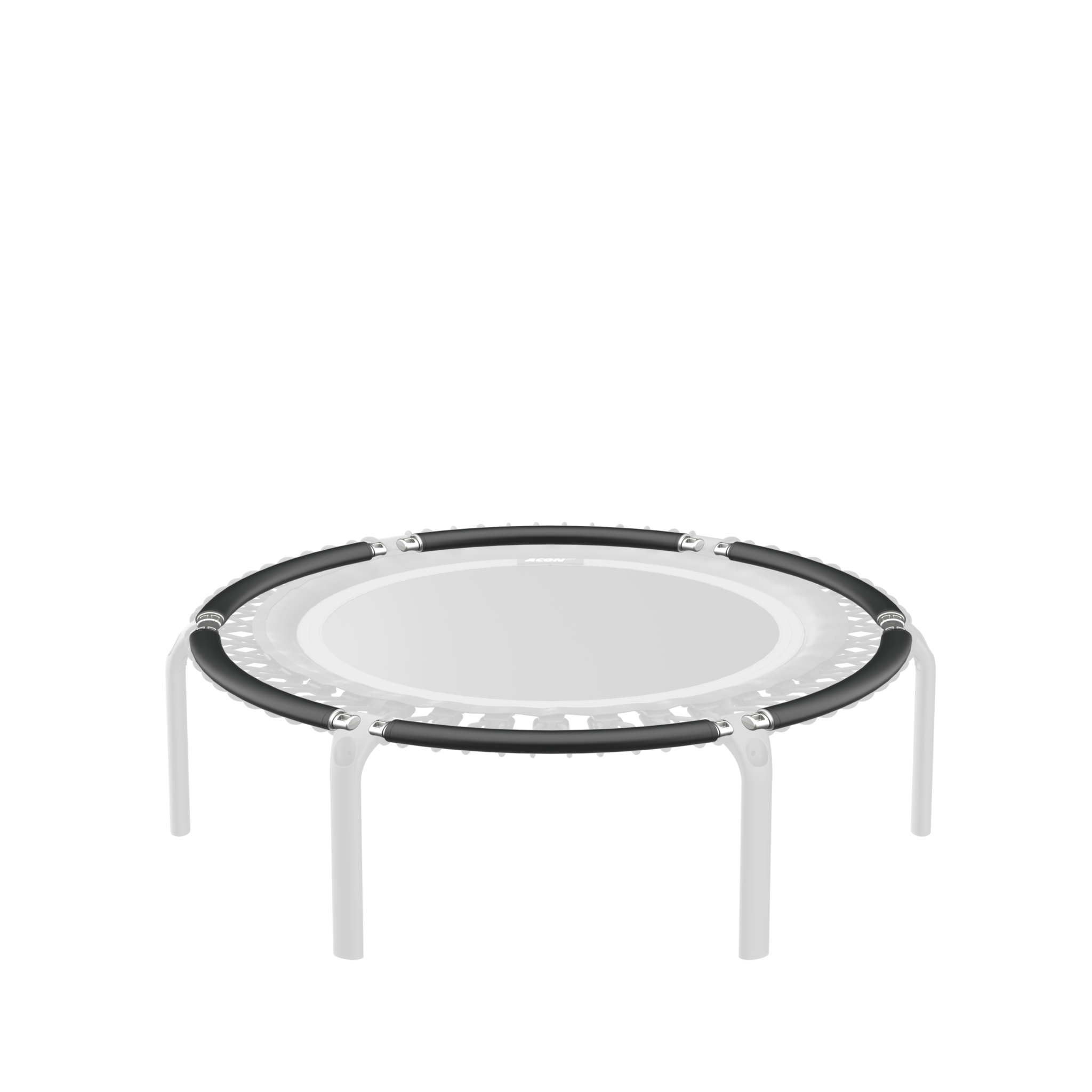 Trampoline ACON FIT rond avec tubes de cadre noirs