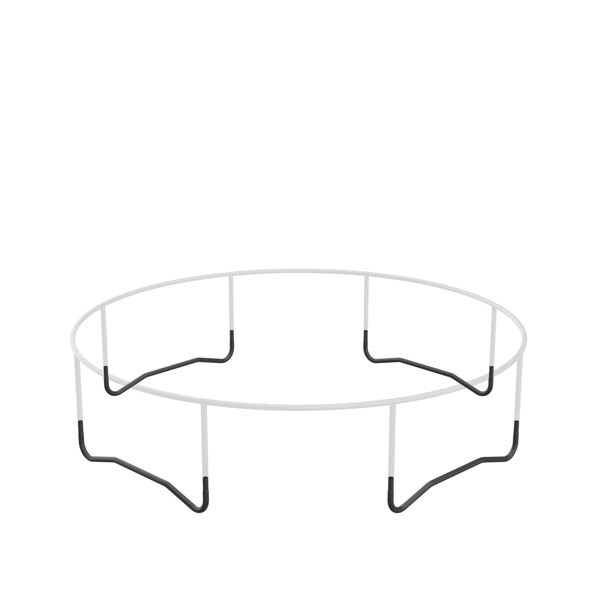 Une image qui met en valeur les bases de jambes du trampoline ACON Air Trampoline.