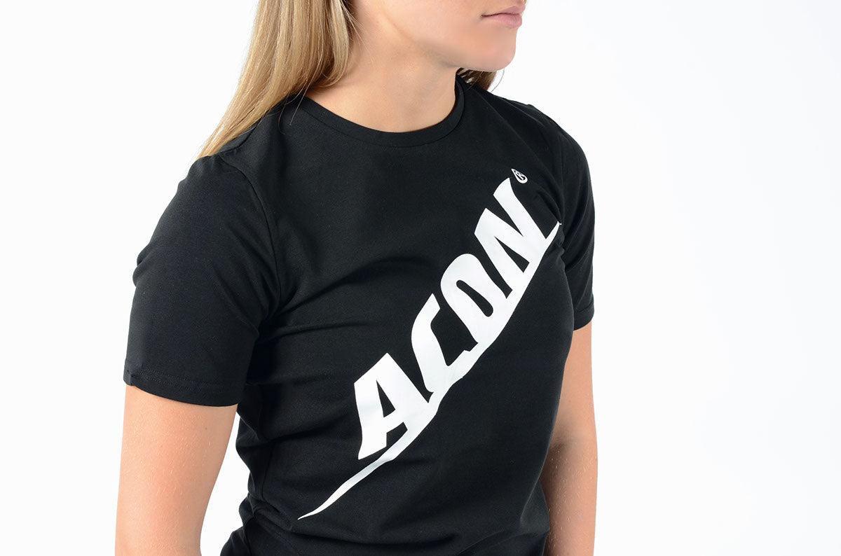 T-shirt ACON Regular, noir - gros plan