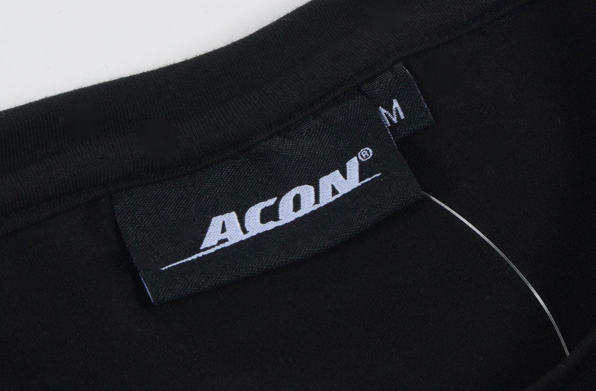 T-shirt ACON Regular, noir - gros plan