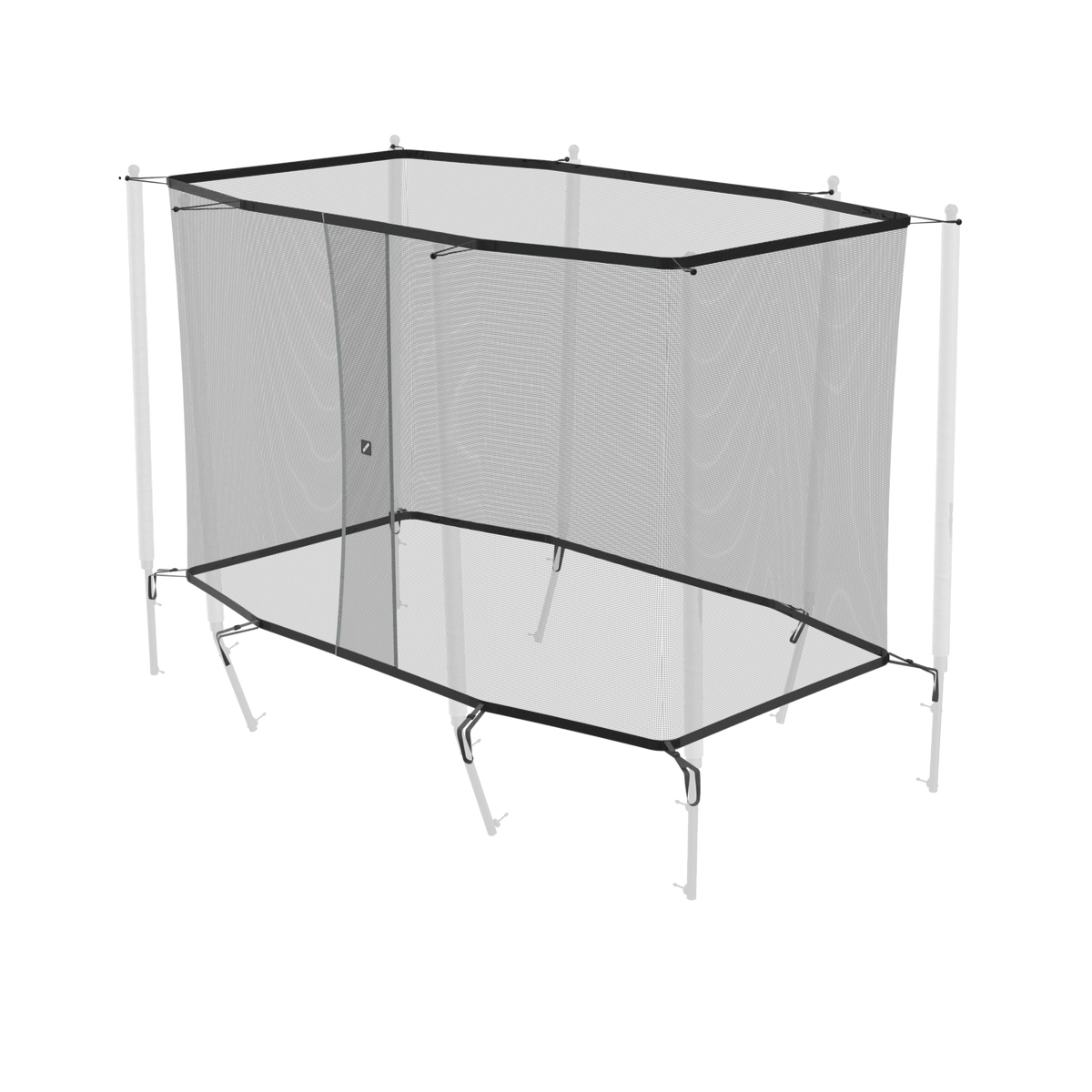 Filet de remplacement pour trampolines rectangulaires filet de sécurité sur fond blanc