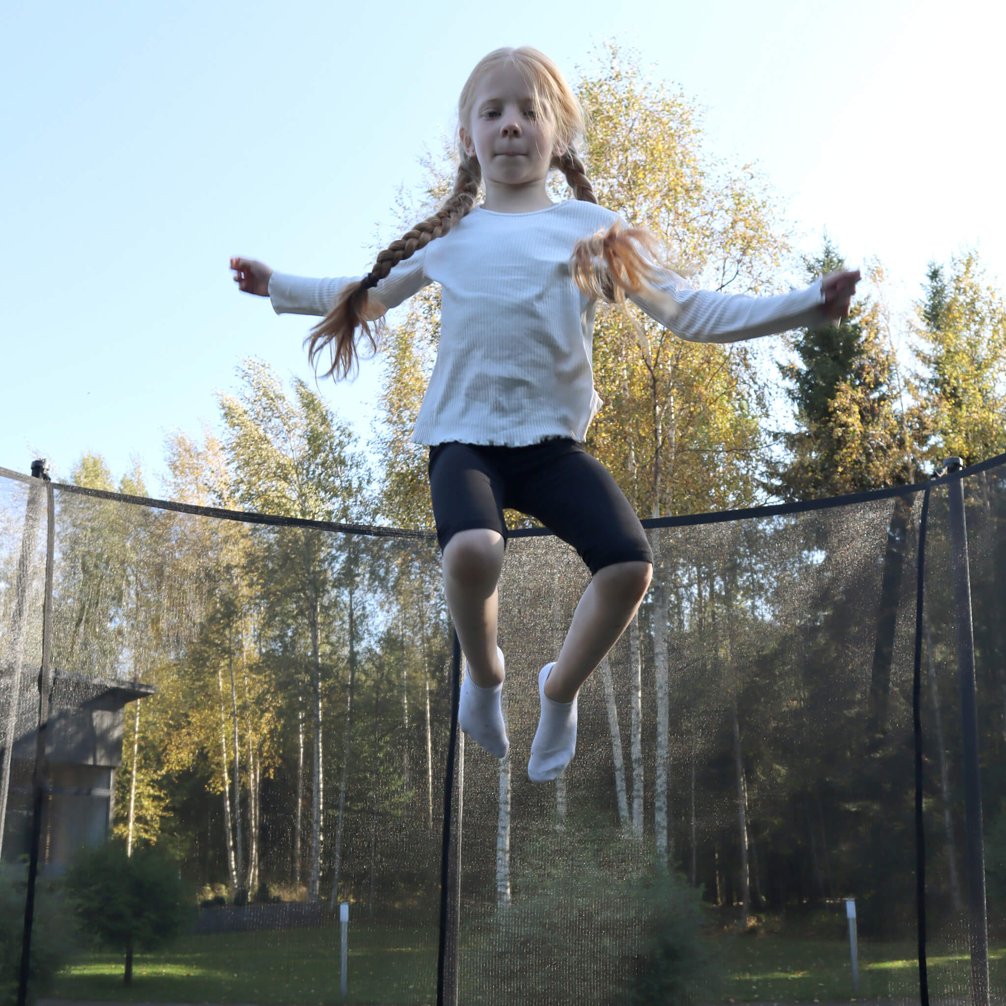 ACON Air 4,6 m Trampoline rond avec filet de sécurité et échelle (3)