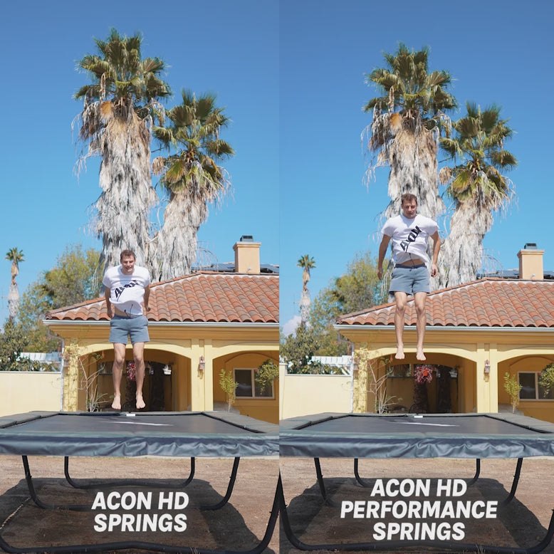 Trampoline rectangulaire ACON 13 HD PRO avec filet et échelle