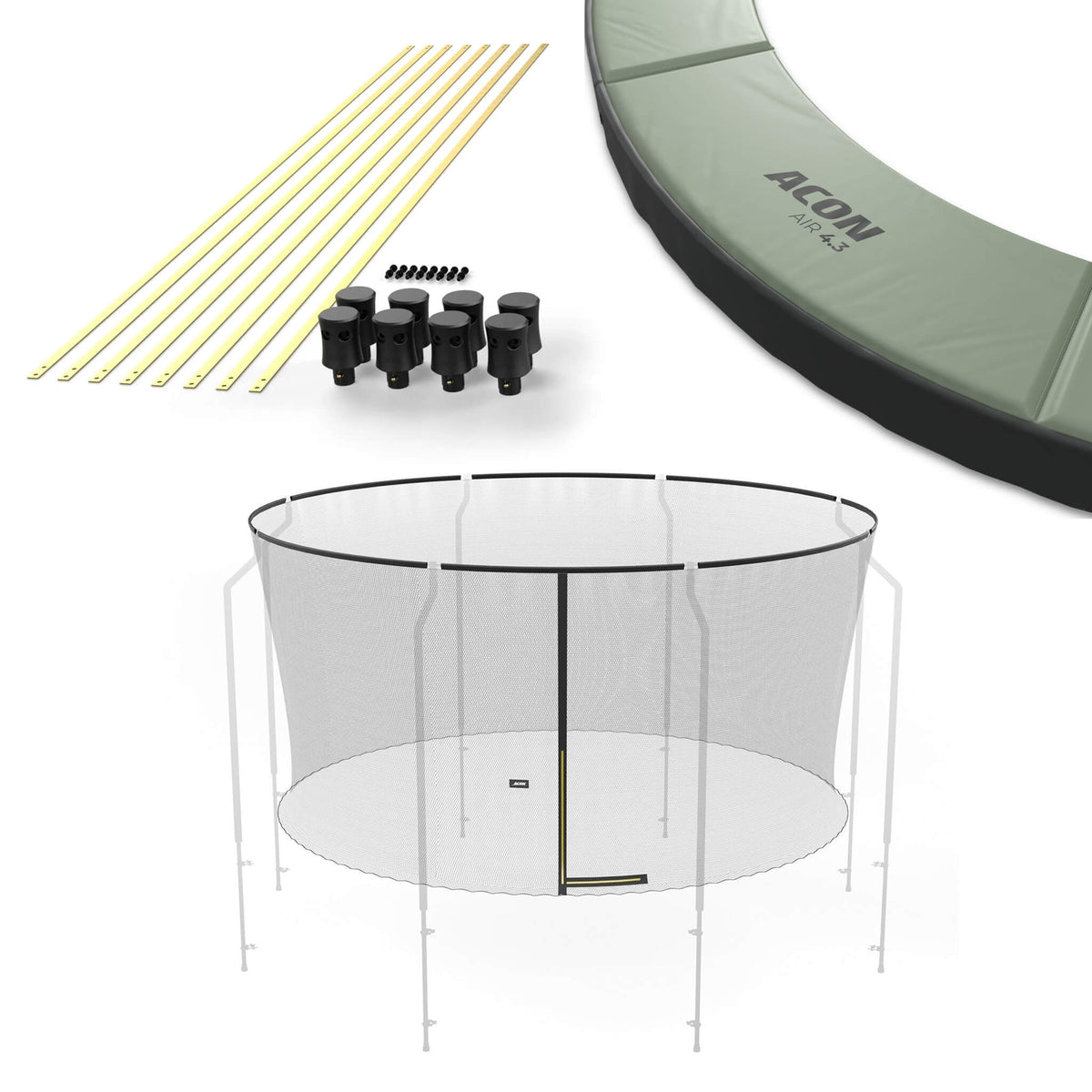 Kit de remise à neuf sécurité pour trampolines ronds Acon Air Premium.