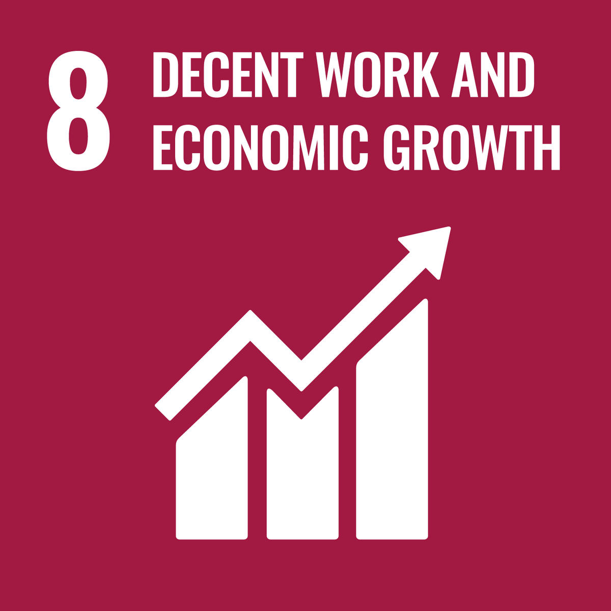 Label de durabilité de l'ONU 8 - Decent Work and Economic Growth.