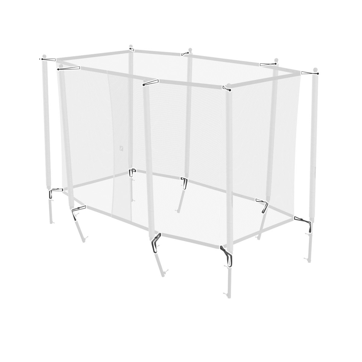 Image qui met en évidence l'ensemble sangle de fixation du filet et sandow pour boîtier ACON 13/16 HD