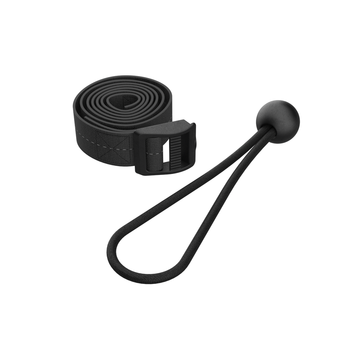 Ensemble de sangles et d'élastiques de fixation du filet pour l'enceinte ACON 13/16 HD sur fond blanc