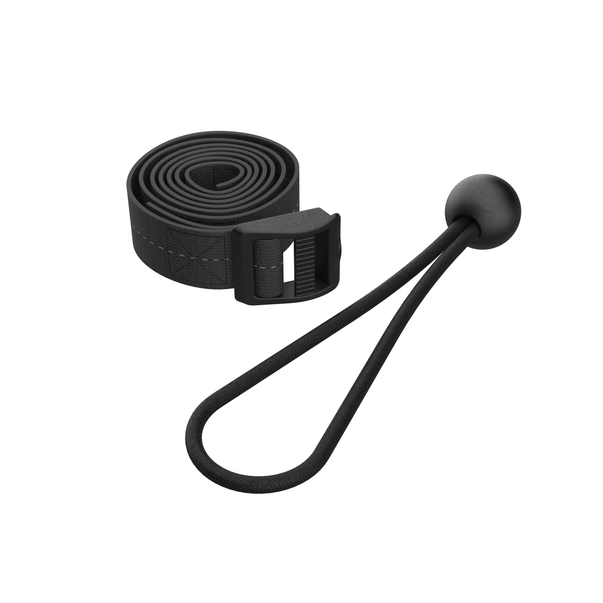 Ensemble de sangles et d'élastiques de fixation du filet pour l'enceinte ACON 13/16 HD sur fond blanc