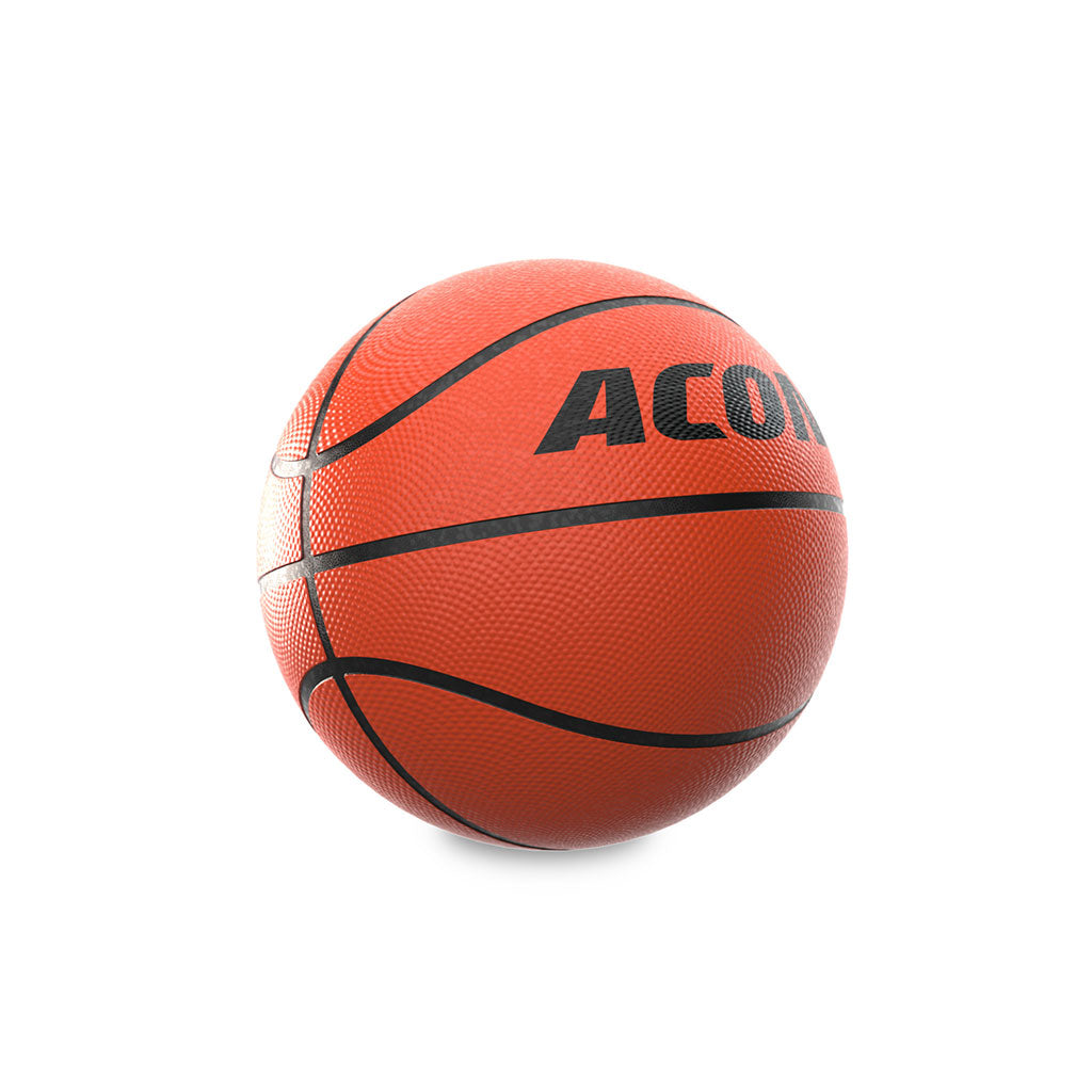 Image produit du ballon de basket pour panier de trampoline Acon, orange et de style professionnel, sur fond blanc.