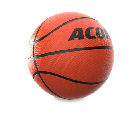 Image produit du ballon de basket pour paniers de trampoline Acon, orange et de style professionnel, sur fond blanc.