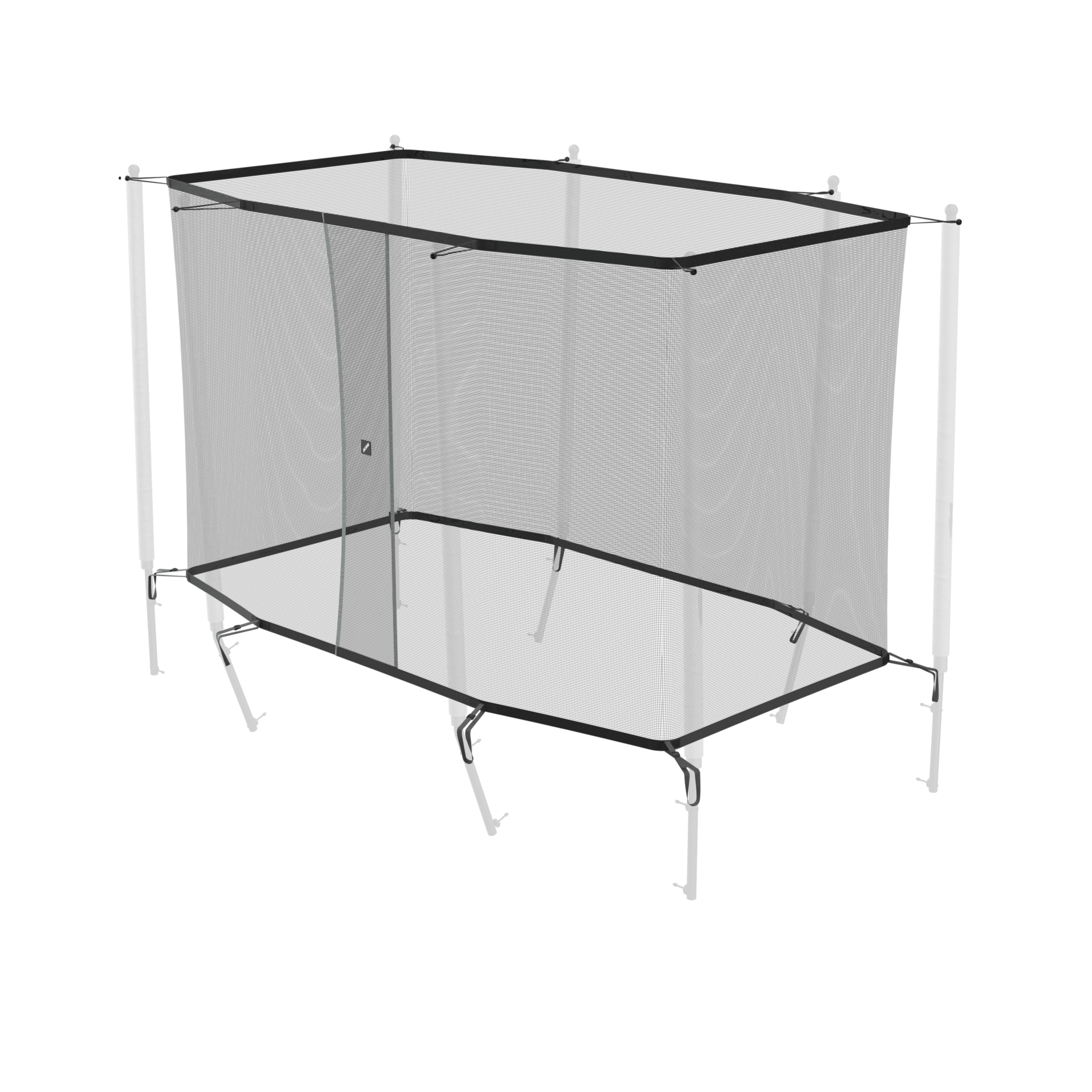 Filet de remplacement pour trampolines rectangulaires filet de sécurité sur fond blanc
